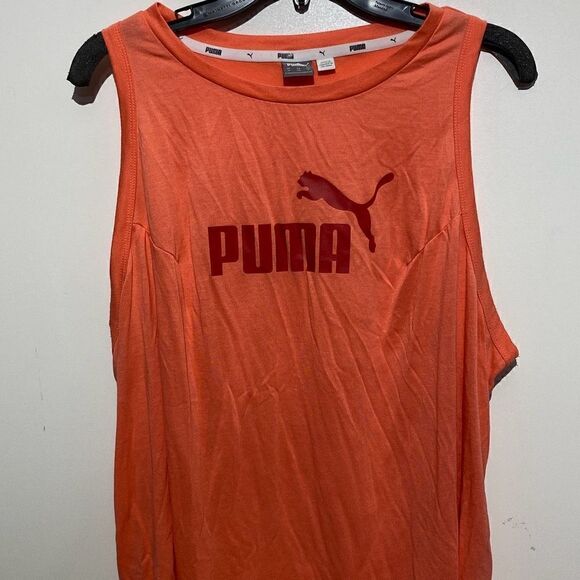 Puma Women's Orange Classic Sleeveless Pullover Tank Top Size XL - Picture 1 of 9